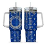 customized air force falcons bullseye drips blue curved tumbler best selling.webp
