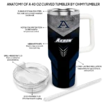 customized akron zips arrow armor blue black curved tumbler best selling.webp