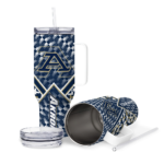 customized akron zips chevron angle blue curved tumbler best selling.webp
