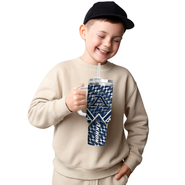 customized akron zips chevron angle blue curved tumbler latest model.webp
