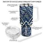 customized akron zips chevron angle blue curved tumbler best selling.webp