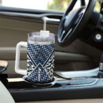 customized akron zips chevron angle blue curved tumbler best selling.webp
