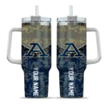 customized akron zips chevron stripe blue curved tumbler best selling.webp