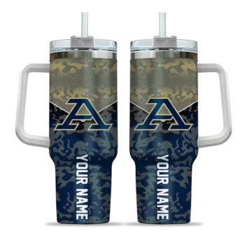 customized akron zips chevron stripe blue curved tumbler best selling.webp