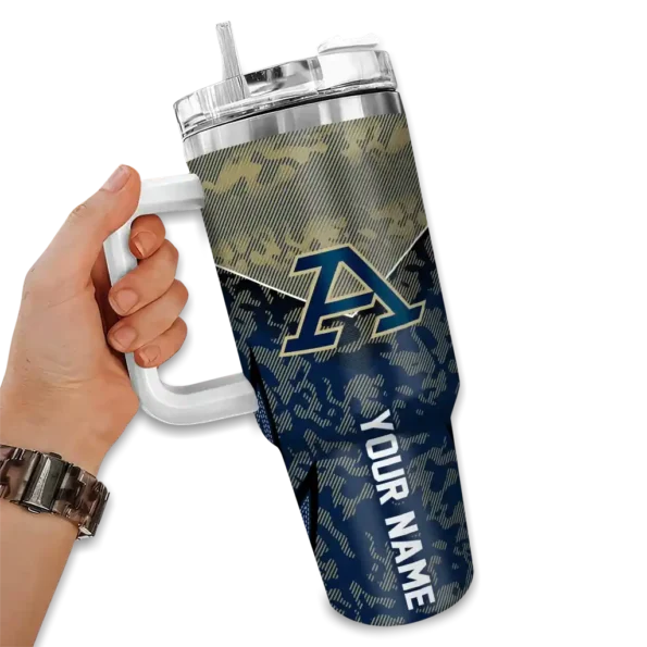 customized akron zips chevron stripe blue curved tumbler fashion forward.webp