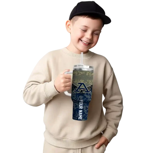 customized akron zips chevron stripe blue curved tumbler latest model.webp