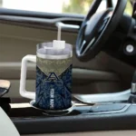customized akron zips chevron stripe blue curved tumbler best selling.webp