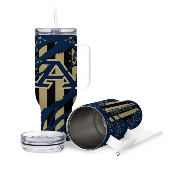 customized akron zips claw cut blue black curved tumbler high quality.webp