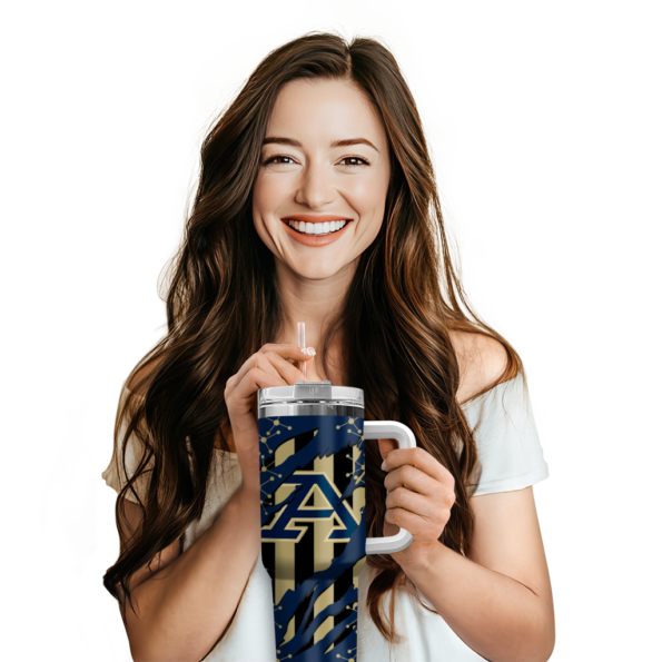 customized akron zips claw cut blue black curved tumbler premium grade.webp
