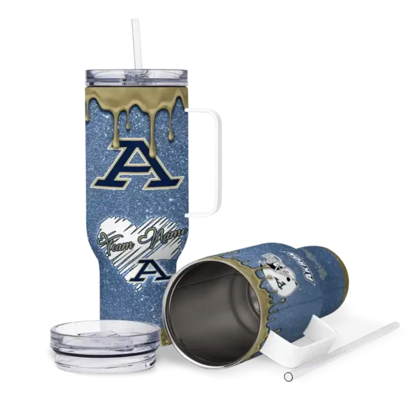 customized akron zips heart helmet motif blue curved tumbler high quality.webp