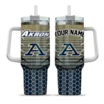 customized akron zips hex texture blue curved tumbler best selling.webp