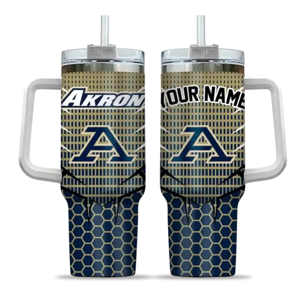 customized akron zips hex texture blue curved tumbler best selling.webp