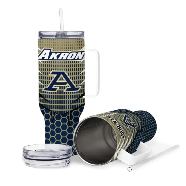 customized akron zips hex texture blue curved tumbler high quality.webp