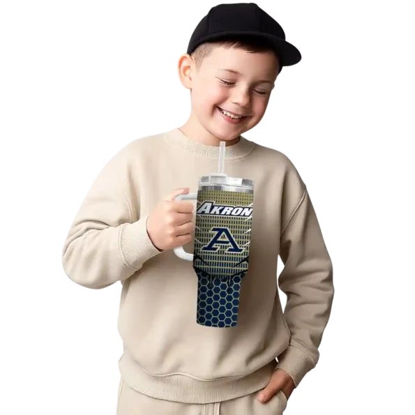 customized akron zips hex texture blue curved tumbler latest model.webp