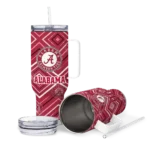 customized alabama crimson tide bold diamonds crimson curved tumbler best selling.webp