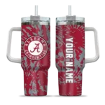 customized alabama crimson tide burst swirl crimson curved tumbler best selling.webp