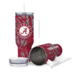 customized alabama crimson tide burst swirl crimson curved tumbler best selling.webp