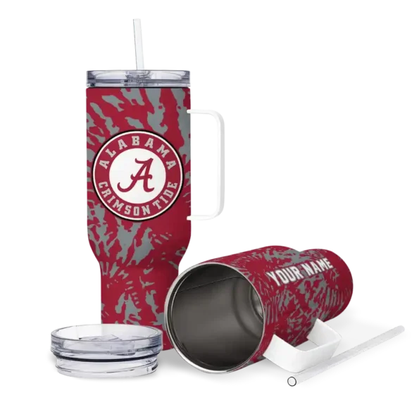 customized alabama crimson tide burst swirl crimson curved tumbler high quality.webp