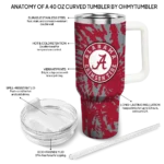 customized alabama crimson tide burst swirl crimson curved tumbler best selling.webp