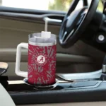 customized alabama crimson tide burst swirl crimson curved tumbler best selling.webp