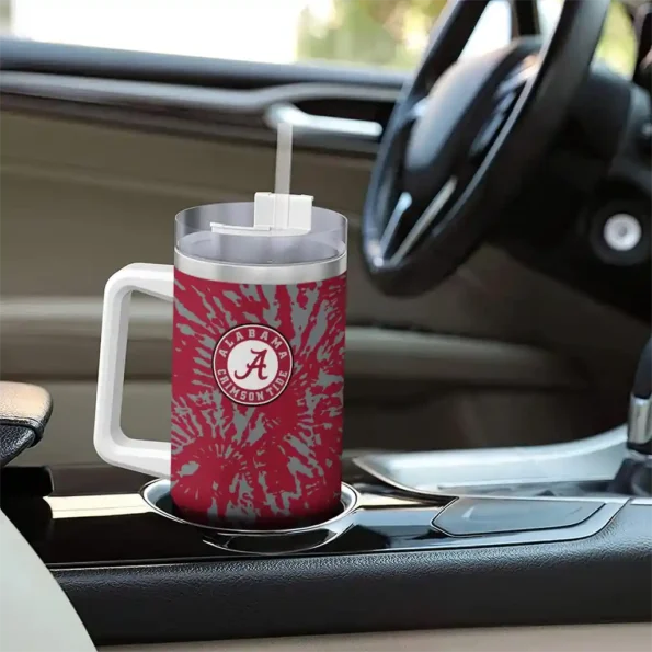 customized alabama crimson tide burst swirl crimson curved tumbler trendy.webp