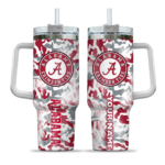 customized alabama crimson tide camo mashup crimson white curved tumbler best selling.webp