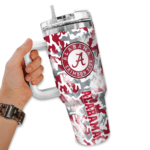 customized alabama crimson tide camo mashup crimson white curved tumbler best selling.webp