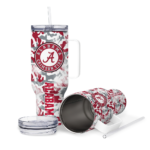 customized alabama crimson tide camo mashup crimson white curved tumbler best selling.webp