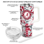 customized alabama crimson tide camo mashup crimson white curved tumbler best selling.webp