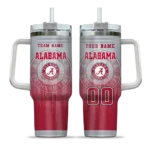 customized alabama crimson tide gradient dots crimson curved tumbler best selling.webp
