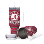 customized alabama crimson tide honey streaks crimson curved tumbler best selling.webp