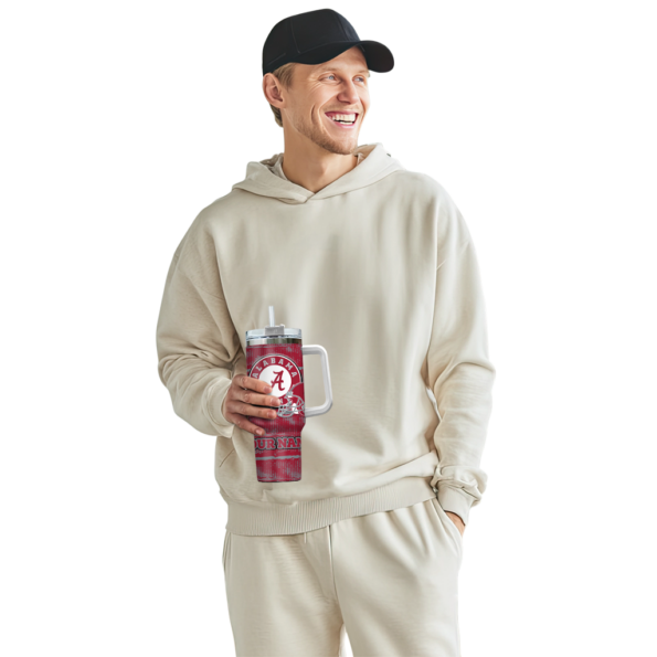 customized alabama crimson tide honey streaks crimson curved tumbler top rated.webp