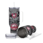customized alabama crimson tide superman shield crimson gray curved tumbler best selling.webp