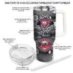 customized alabama crimson tide superman shield crimson gray curved tumbler best selling.webp
