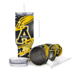 customized appalachian state mountaineers abstract paths black curved tumbler best selling.webp