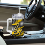 customized appalachian state mountaineers abstract paths black curved tumbler best selling.webp