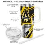 customized appalachian state mountaineers arrow burst black curved tumbler best selling.webp