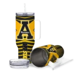 customized appalachian state mountaineers chevron layers black curved tumbler best selling.webp