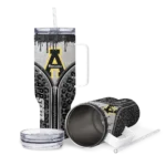 customized appalachian state mountaineers leopard zipper black curved tumbler best selling.webp