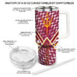 customized arizona state sun devils chevron angle maroon curved tumbler best selling.webp