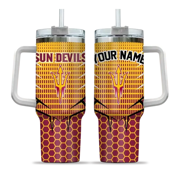 customized arizona state sun devils hex texture maroon curved tumbler best selling.webp
