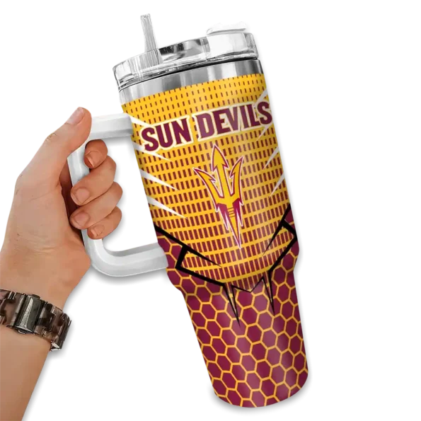 customized arizona state sun devils hex texture maroon curved tumbler fashion forward.webp