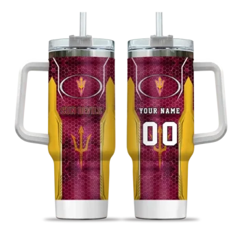 customized arizona state sun devils hexagon armor maroon curved tumbler best selling.webp