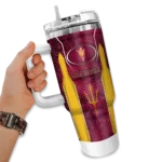 customized arizona state sun devils hexagon armor maroon curved tumbler best selling.webp