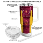 customized arizona state sun devils hexagon armor maroon curved tumbler best selling.webp