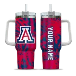 customized arizona wildcats burst swirl red curved tumbler best selling.webp