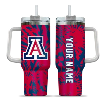 customized arizona wildcats burst swirl red curved tumbler best selling.webp