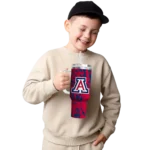 customized arizona wildcats burst swirl red curved tumbler best selling.webp