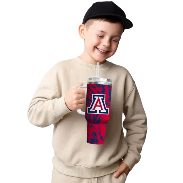 customized arizona wildcats burst swirl red curved tumbler latest model.webp