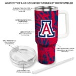 customized arizona wildcats burst swirl red curved tumbler best selling.webp